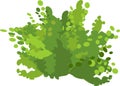 Abstract cartoon bush with green crown Royalty Free Stock Photo